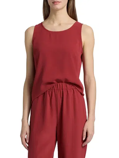 Misook Women's Crepe De Chine Tank - Russet - Size XXL | Thumbnail 3 Misook Women's Crepe De Chine Tank - Russet - Size XXL | Thumbnail 3