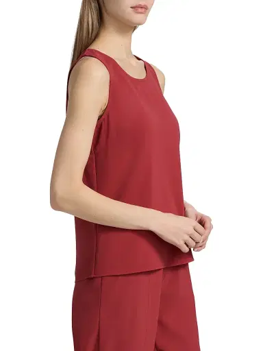 Misook Women's Crepe De Chine Tank - Russet - Size XXL | Thumbnail 4 Misook Women's Crepe De Chine Tank - Russet - Size XXL | Thumbnail 4