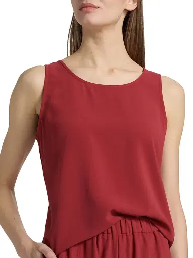 Misook Women's Crepe De Chine Tank - Russet - Size XXL | Thumbnail 6 Misook Women's Crepe De Chine Tank - Russet - Size XXL | Thumbnail 6