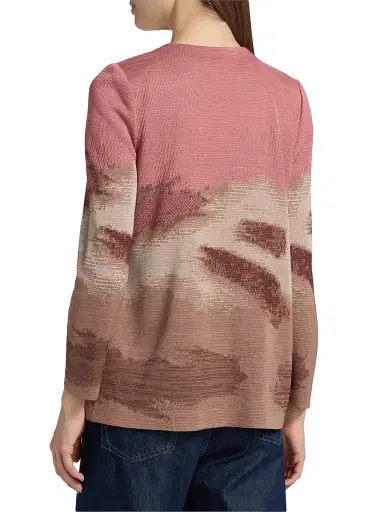 Misook Women's Landscape Pattern Knit Jacket | Thumbnail 5