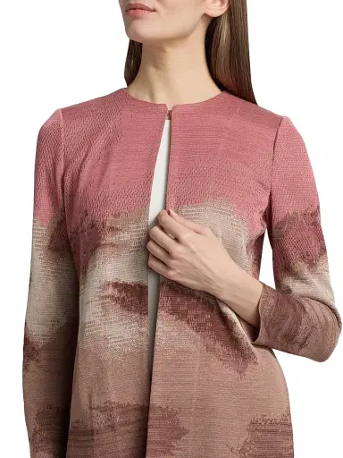 Misook Women's Landscape Pattern Knit Jacket | Thumbnail 6