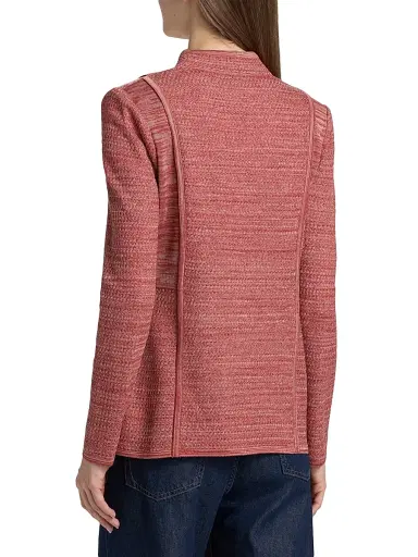 Misook Women's Tailored Mélange Knit Jacket - Russet Biscotti - Size XXL | Thumbnail 5