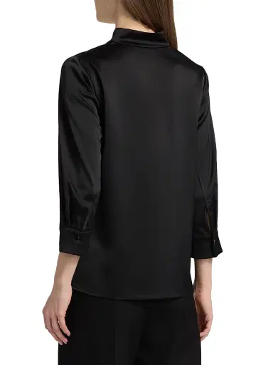 Misook Women's Floral-Embroidered Crepe De Chine Blouse | Thumbnail 5