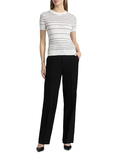 Misook Women's Striped Soft Knit Top | Thumbnail 2 Misook Women's Striped Soft Knit Top | Thumbnail 2
