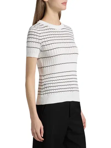 Misook Women's Striped Soft Knit Top | Thumbnail 4 Misook Women's Striped Soft Knit Top | Thumbnail 4