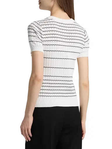 Misook Women's Striped Soft Knit Top | Thumbnail 5 Misook Women's Striped Soft Knit Top | Thumbnail 5