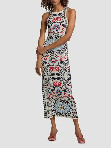 Misa Los Angeles Women's Sariah Textured-Print Midi-Dress - Summer Tapestry - Size XL | Thumbnail 2