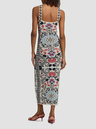 Misa Los Angeles Women's Sariah Textured-Print Midi-Dress - Summer Tapestry - Size XL | Thumbnail 5