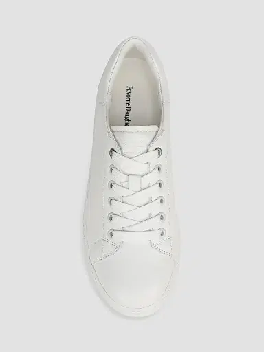 Favorite Daughter Women's Naomi 50MM Leather Platform Sneakers - White - Size 11 | Thumbnail 4