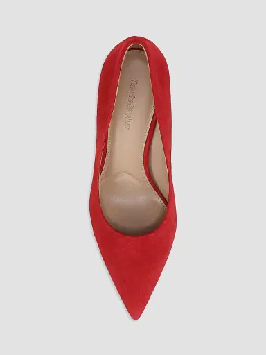 Favorite Daughter Women's Riley 95MM Suede Pumps - Racing Red - Size 11 | Thumbnail 4