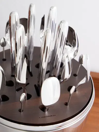 Christofle MOOD Party Silver-Plated Flatware Set with Case - Men | Thumbnail 4 Christofle MOOD Party Silver-Plated Flatware Set with Case - Men | Thumbnail 4