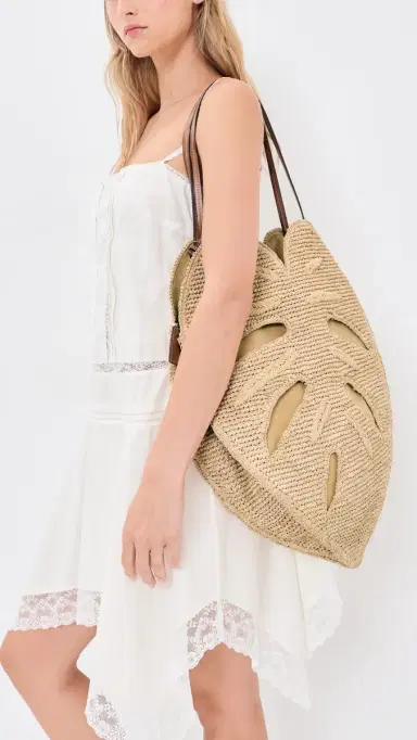 Staud Large Palm Raffia Bag Natural | Thumbnail 3 Staud Large Palm Raffia Bag Natural | Thumbnail 3