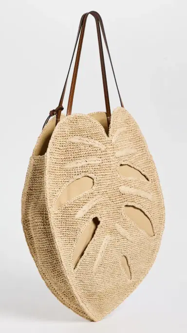 Staud Large Palm Raffia Bag Natural | Thumbnail 4 Staud Large Palm Raffia Bag Natural | Thumbnail 4