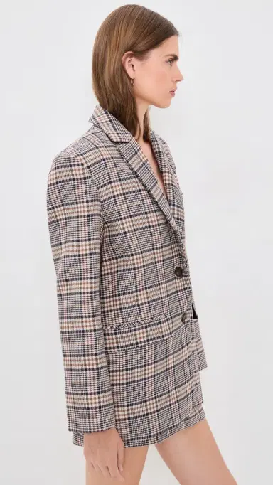 Anine Bing Quinn Check Blazer | Thumbnail 4 Anine Bing Quinn Check Blazer | Thumbnail 4