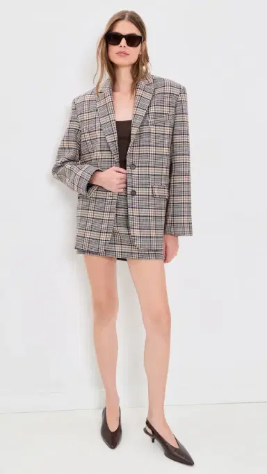 Anine Bing Quinn Check Blazer | Thumbnail 5 Anine Bing Quinn Check Blazer | Thumbnail 5