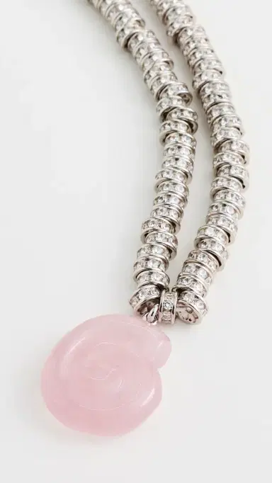 Luv AJ The Rose Quartz Rio Rhinestone Necklace | Thumbnail 4