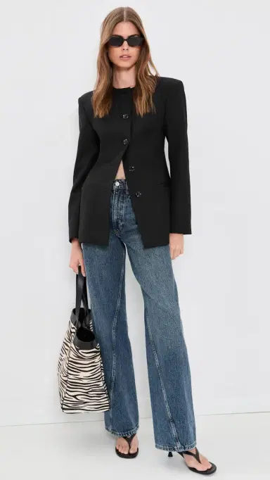 Anine Bing Huda Blazer Black 40 | Thumbnail 5