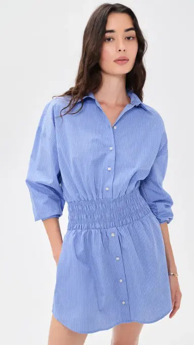 Favorite Daughter The Waist Not Dress Blue/White Stripe | Thumbnail 2