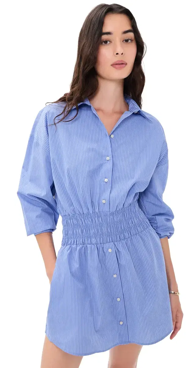 Favorite Daughter The Waist Not Dress Blue/White Stripe