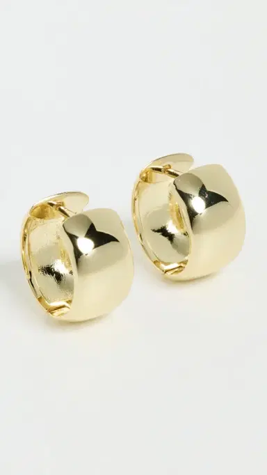 SHASHI Petite Frame Huggies Gold One Size | Thumbnail 2