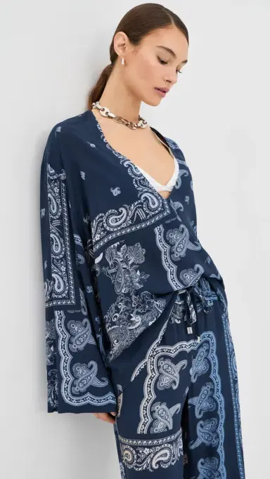 The Attico Paisley Coverup Blouse | Thumbnail 2 The Attico Paisley Coverup Blouse | Thumbnail 2