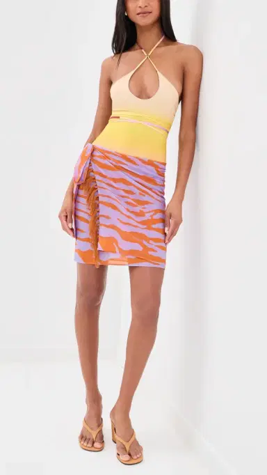 The Attico Pareo Sarong Pink/Orange One Size | Thumbnail 5 The Attico Pareo Sarong Pink/Orange One Size | Thumbnail 5