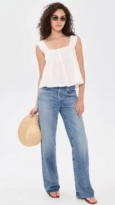 Show Me Your Mumu Faye Top White Voile | Thumbnail 5 Show Me Your Mumu Faye Top White Voile | Thumbnail 5