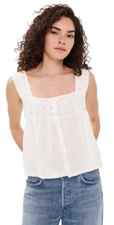 Show Me Your Mumu Faye Top White Voile | Thumbnail 1 Show Me Your Mumu Faye Top White Voile | Thumbnail 1