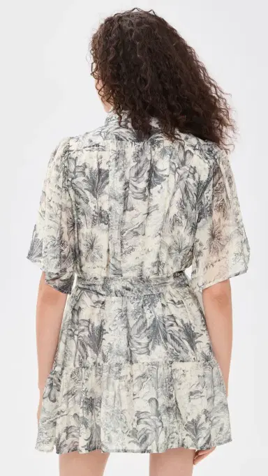 En Saison Holly Mini Dress White Slate Blue M | Thumbnail 3 En Saison Holly Mini Dress White Slate Blue M | Thumbnail 3