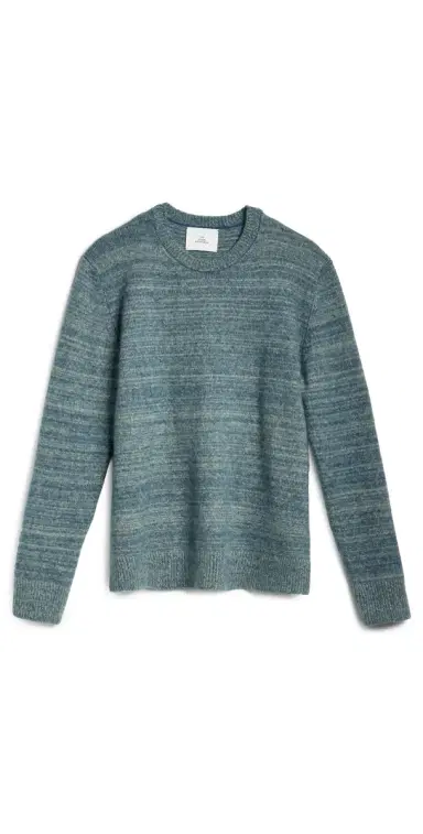 The Elder Statesman Unisex Nimbus Contrast tatesman Cashmere weater ea Blue/Pistachio | Thumbnail 1