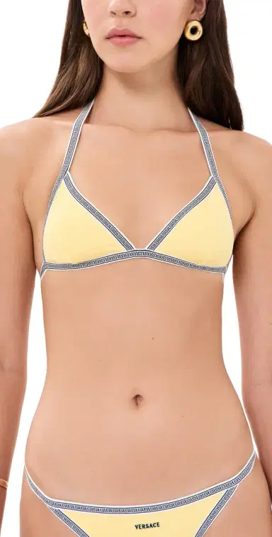 Versace Embroidered Logo Bikini Top | Thumbnail 1 Versace Embroidered Logo Bikini Top | Thumbnail 1