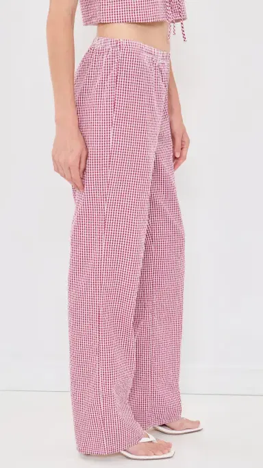 Favorite Daughter The Everything Pants Raspberry/White | Thumbnail 4