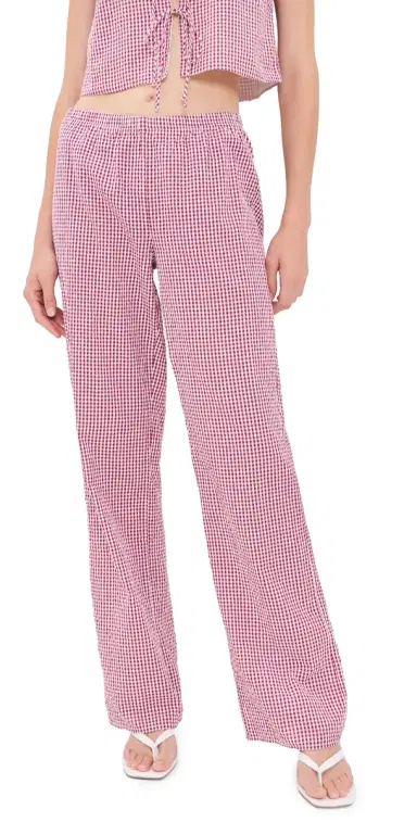 Favorite Daughter The Everything Pants Raspberry/White | Thumbnail 1
