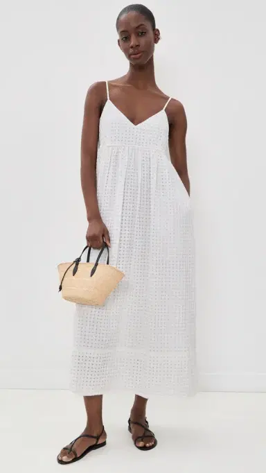 Jenni Kayne Cove Check Midi Dress Summer Check | Thumbnail 2