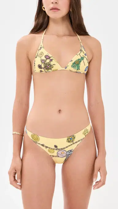 Versace Broken Jewels Printed Bikini Bottoms Burro/Azur/Gold | Thumbnail 4 Versace Broken Jewels Printed Bikini Bottoms Burro/Azur/Gold | Thumbnail 4