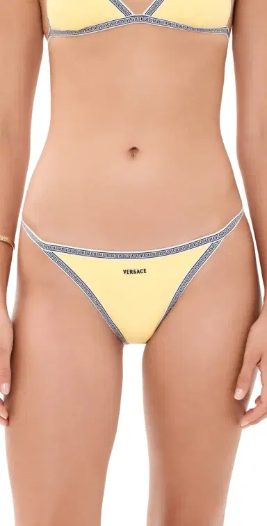 Versace Embroidered Logo Bikini Bottoms | Thumbnail 1 Versace Embroidered Logo Bikini Bottoms | Thumbnail 1