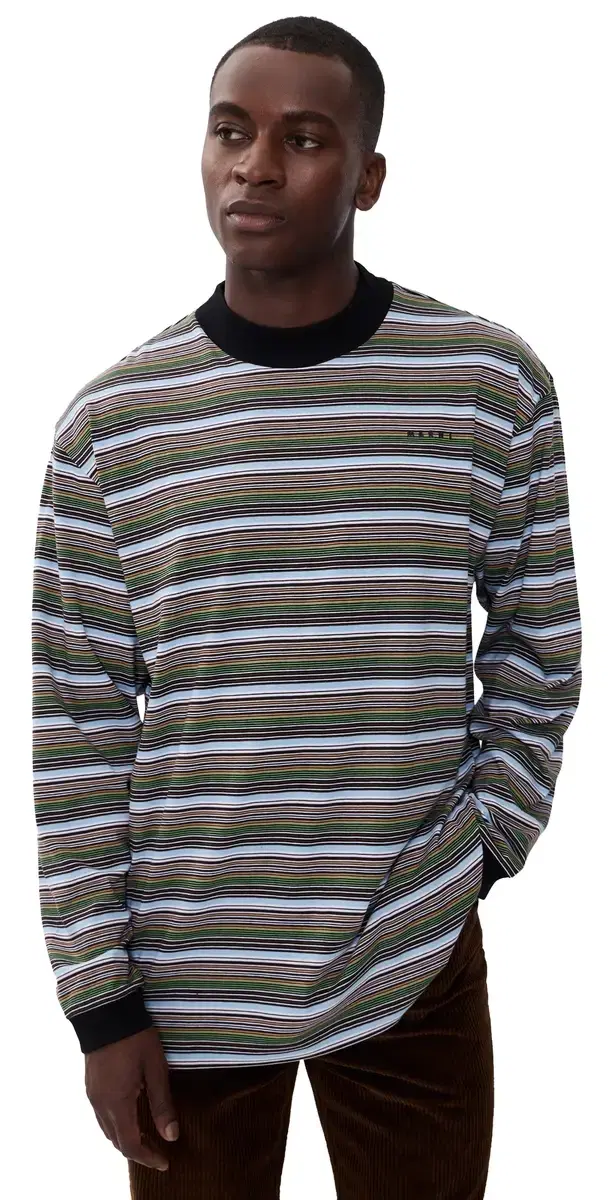 Marni Stripe Cotton T-Shirt Cobalt
