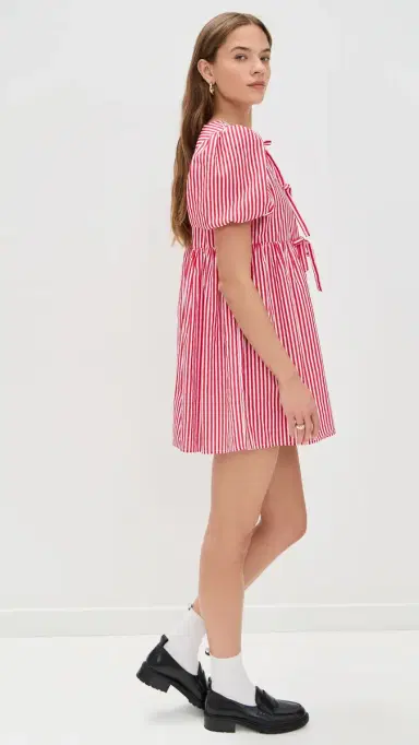 English Factory Stripe Sleeveless Bow Dress | Thumbnail 4 English Factory Stripe Sleeveless Bow Dress | Thumbnail 4