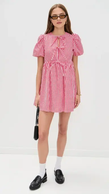 English Factory Stripe Sleeveless Bow Dress | Thumbnail 5 English Factory Stripe Sleeveless Bow Dress | Thumbnail 5