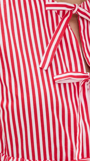 English Factory Stripe Sleeveless Bow Dress | Thumbnail 6 English Factory Stripe Sleeveless Bow Dress | Thumbnail 6