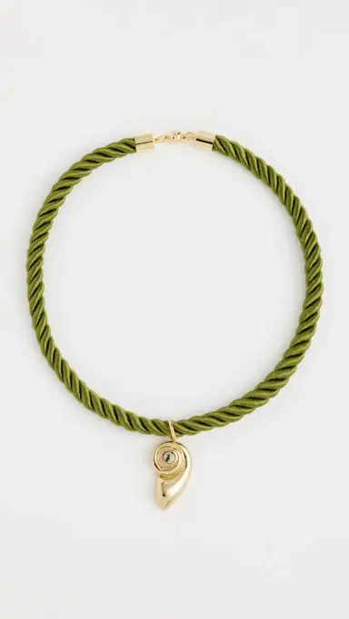 Luv AJ The Palma Shell Cord Necklace Gold One Size | Thumbnail 2 Luv AJ The Palma Shell Cord Necklace Gold One Size | Thumbnail 2