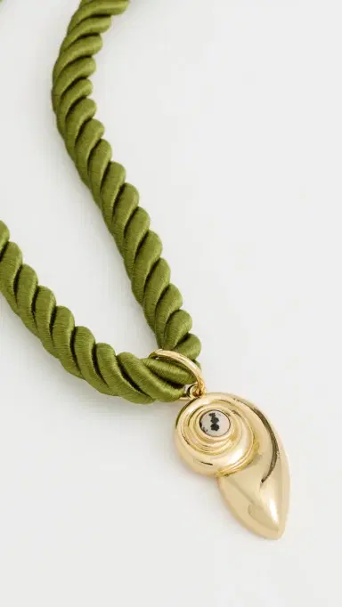 Luv AJ The Palma Shell Cord Necklace Gold One Size | Thumbnail 4 Luv AJ The Palma Shell Cord Necklace Gold One Size | Thumbnail 4