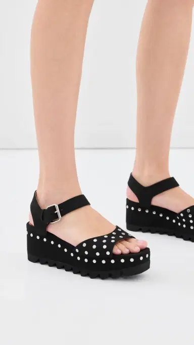 Stella McCartney Elyse Alter Suede Sandals with Studs | Thumbnail 3 Stella McCartney Elyse Alter Suede Sandals with Studs | Thumbnail 3