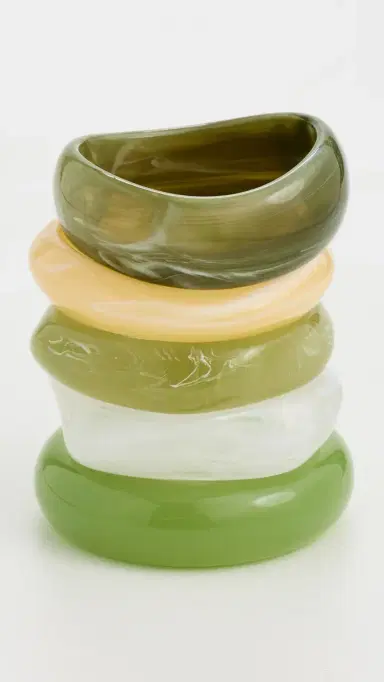Luv AJ The Formentera Bangle Set Green | Thumbnail 2 Luv AJ The Formentera Bangle Set Green | Thumbnail 2