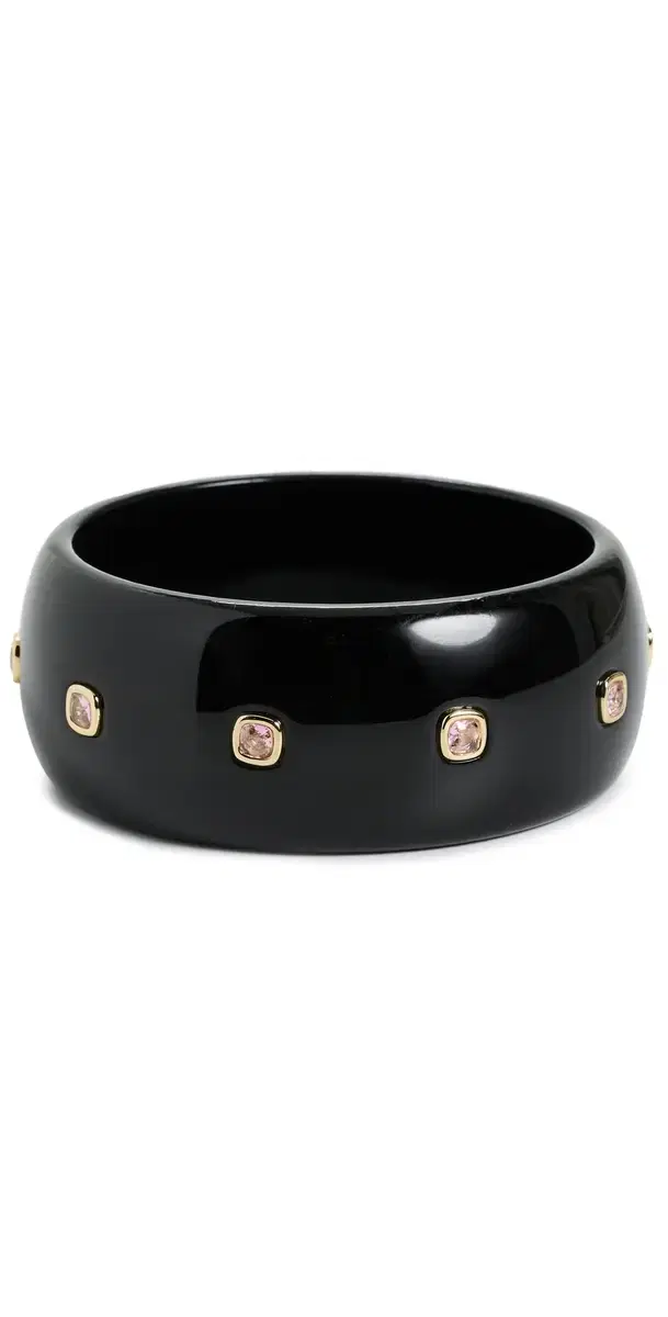 Luv AJ The St. Lucia Lucite Bangle Gold One Size