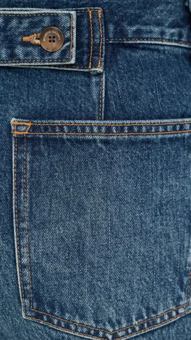 Brandon Maxwell The Beau Classic Buckle Jeans Indigo 26 | Thumbnail 6 Brandon Maxwell The Beau Classic Buckle Jeans Indigo 26 | Thumbnail 6