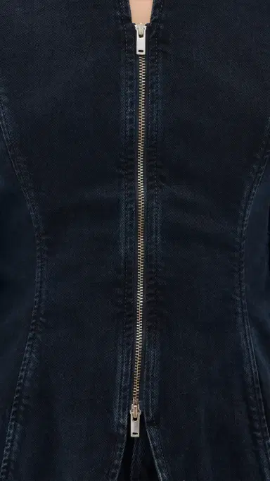 ALIGNE Tilly Denim Zip Jacket Blue Black | Thumbnail 6 ALIGNE Tilly Denim Zip Jacket Blue Black | Thumbnail 6