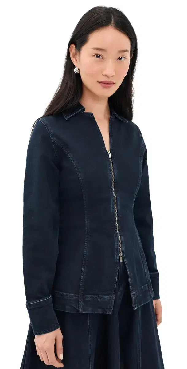 ALIGNE Tilly Denim Zip Jacket Blue Black