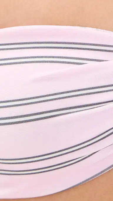Frankies Bikinis Rumi Satin Bikini Top Pink Stripe | Thumbnail 6