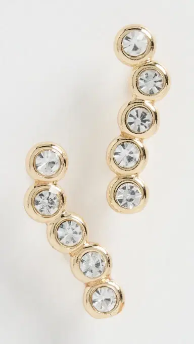 BaubleBar Crystal Crawler Earrings Clear One Size | Thumbnail 2